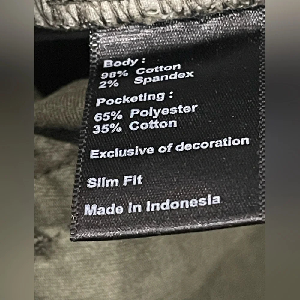 Flint and Tinder Men 36x32 Olive Green Slim Fit Trousers
